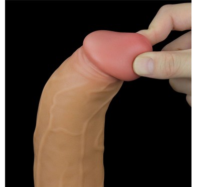 Silikonowy analny penis z przyssawką żylasty 23cm